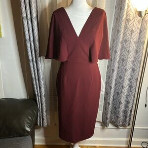 Dress the Population Burgundy dress